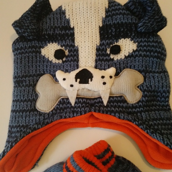 Children's Place Trapper Dog Hat & Gloves - Picture 2 of 6